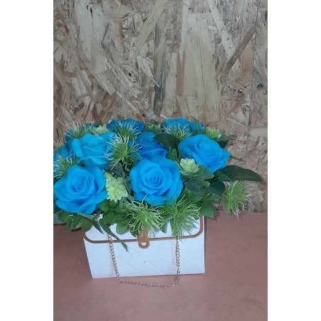 Muilo gėlių kompozicija"Mėlyna Rožė"
